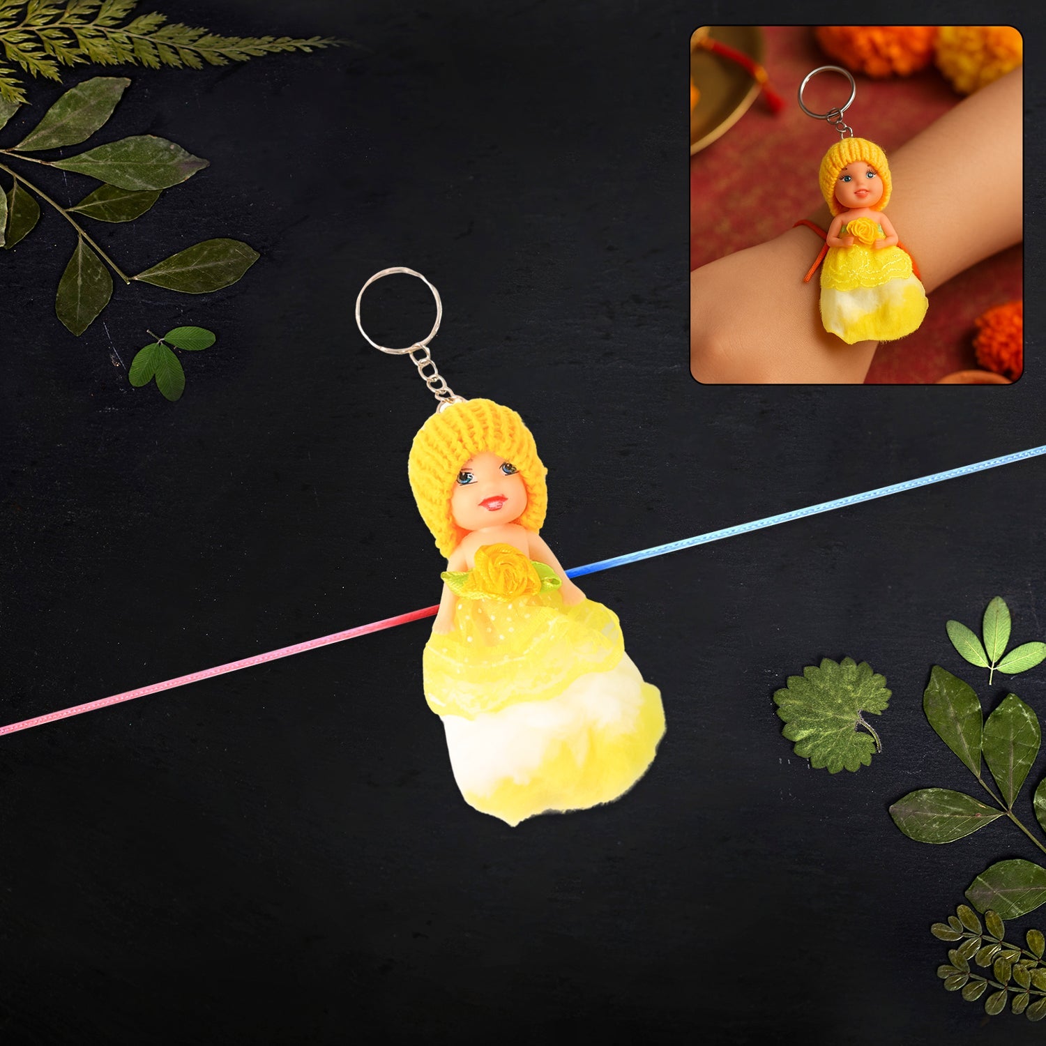 2-in-1 Kids Doll Rakhi cum Keychain 2-in-1 Kids Doll Rakhi cum Keychain